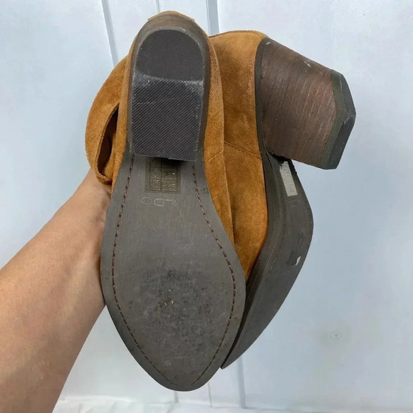 Aldo | Genuine leather booties - suede style Cognac - 6.5 - Picture 5 of 7